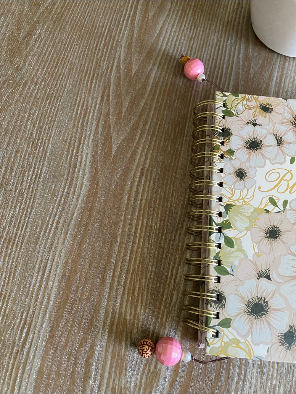 Handmade Pink Beaded Book Mark